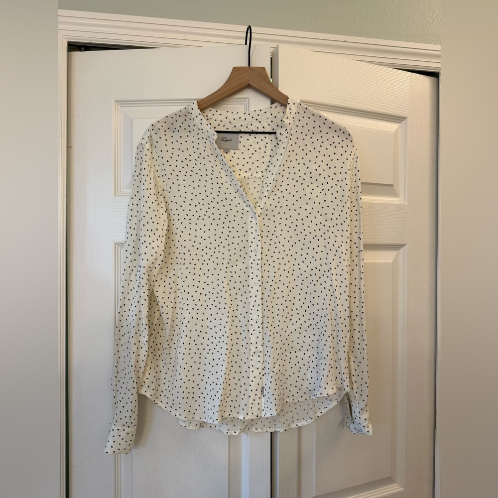 Rails mini hearts button down shirt
